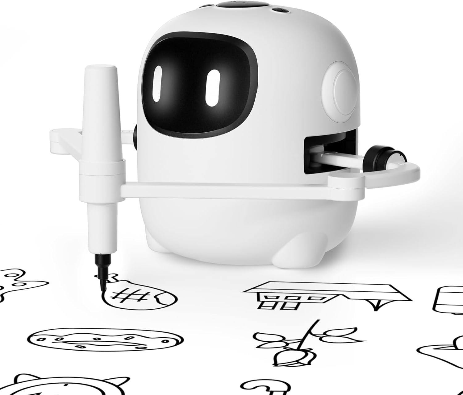 RIVGOT Drawing Robot for Kids with 150 Cards, Voice Interactive Educational Drawing Machine, Montessori Painting Learning Toys for 3 4 5 6 7 8 Year Old Boys Girls Birthday Party